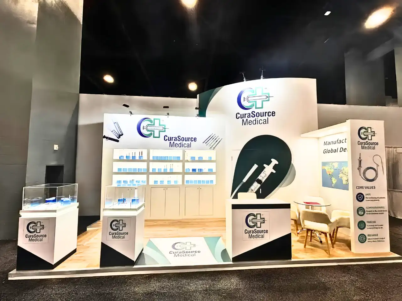 Cura Source Medical exhibition stand at WHX Miami 2026